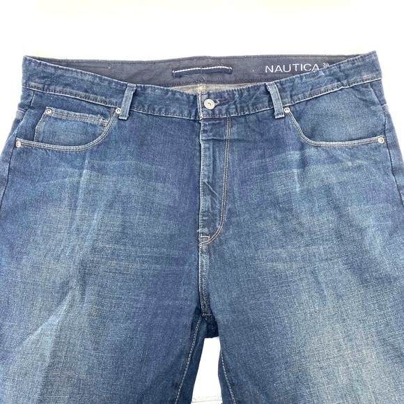 Nautica Other - Nautica Mens Jeans 38x34 Dark Wash Straight Leg Denim Pants Dress Jeans